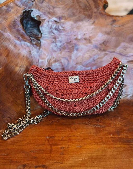 Handmade Terracotta Cross Bag