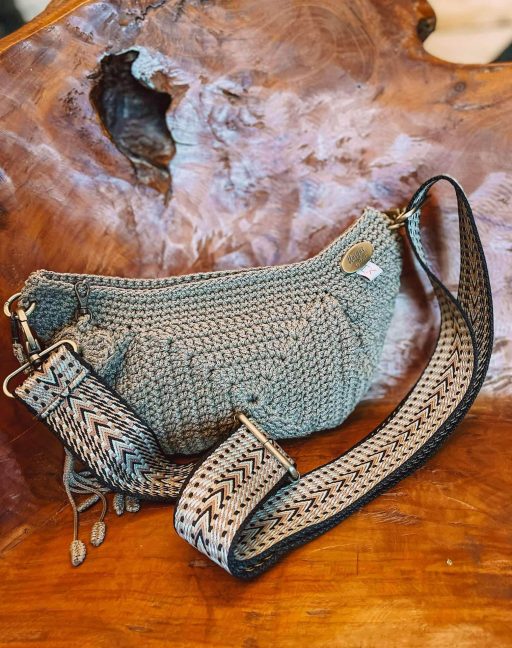 Handmade Beige Cross Bag