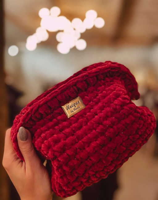 "Velvet Bag" Red Glitter